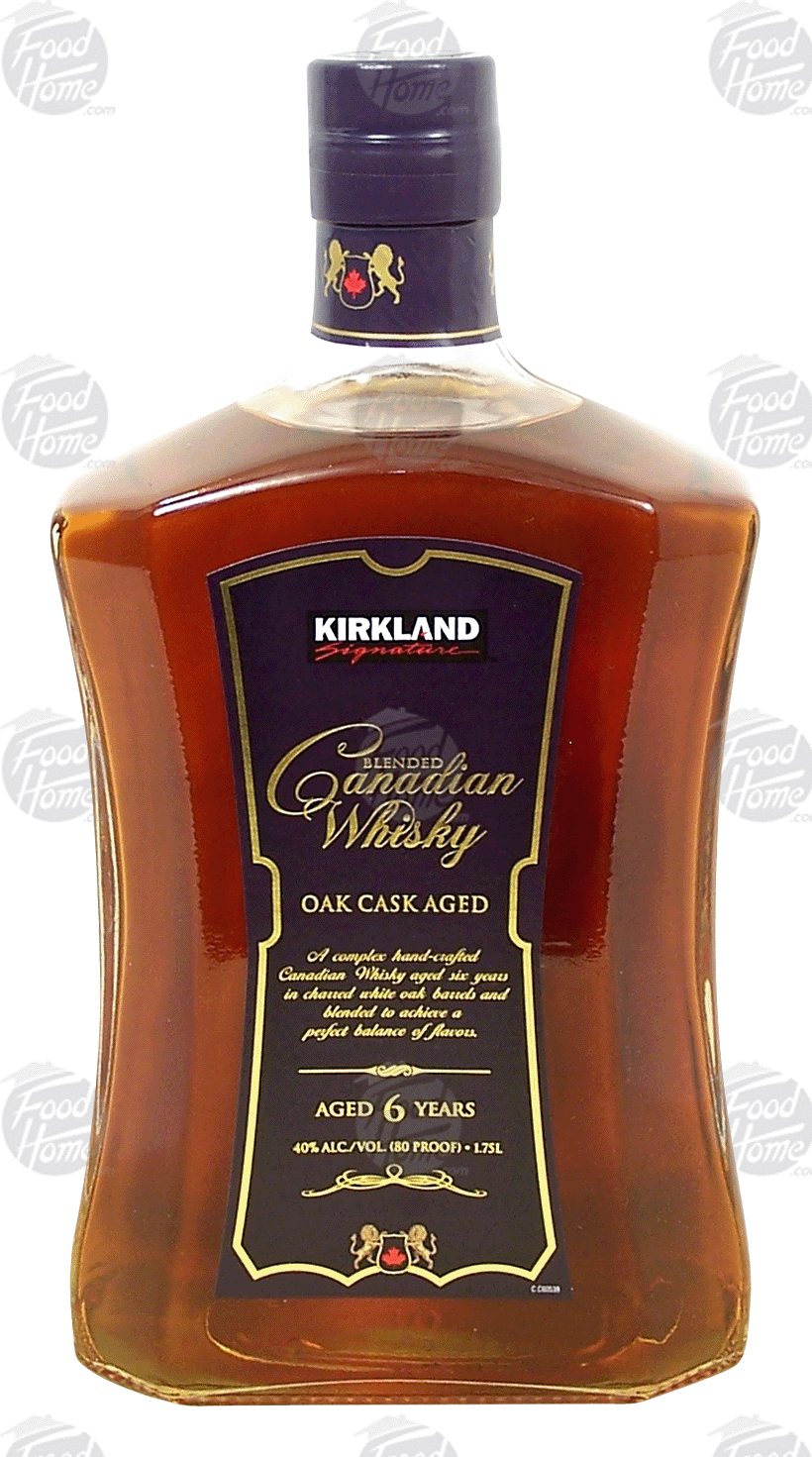 Kirkland Signature  blended canadian whisky, oak cask aged 6 years, 40% alc. by vol. Full-Size Picture